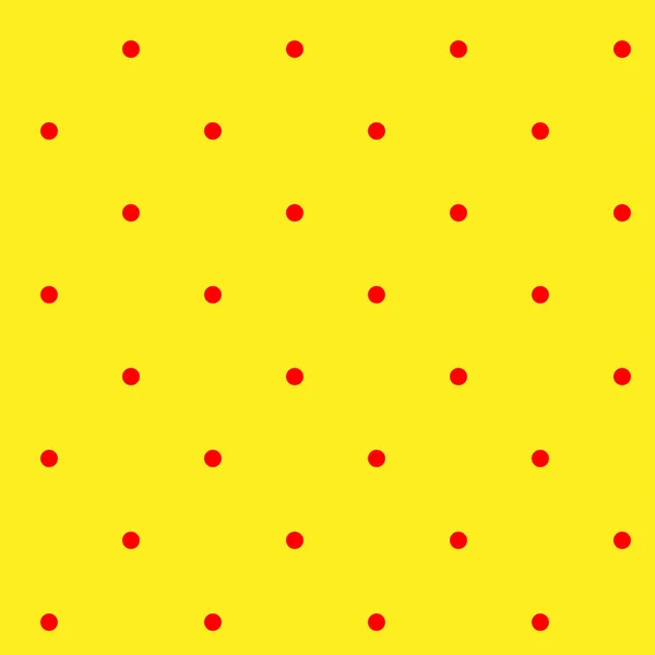 Popart Pointilliste Pointillisme Rouge Sans Couture Cercles Jaunes Points Motif — Image vectorielle