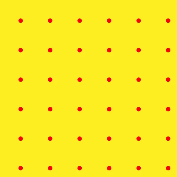 Popart Pointillist Pointillisme Naadloos Rood Gele Cirkels Stippen Gestippeld Patroon — Stockvector