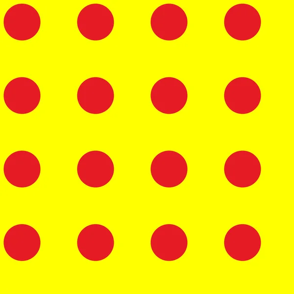 Popart Pointillist Pointillism Seamless Red Yellow Circle Vector — 스톡 벡터