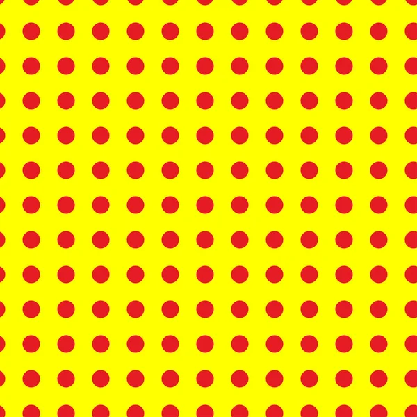 Popart Pointillist Pointillism Zökkenőmentes Piros Sárga Körök Pontok Pontozott Minta — Stock Vector