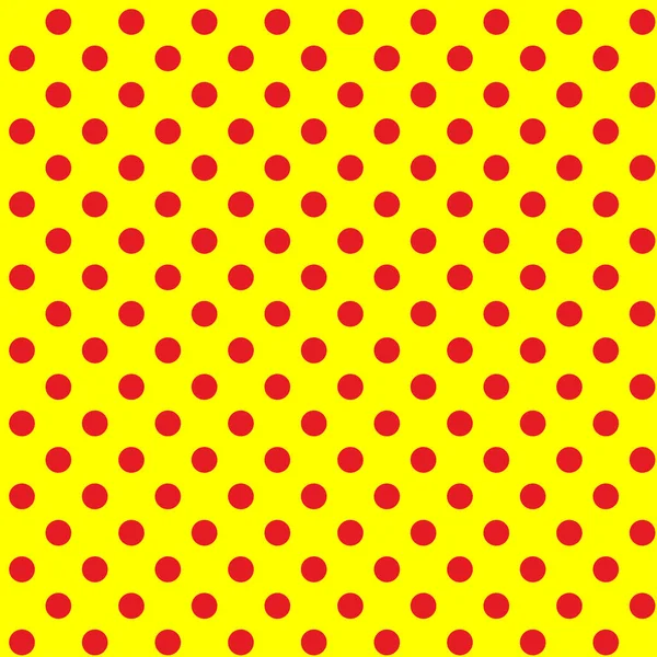 Popart Pointillist Pointillism Seamless Red Yellow Circles Dots Dotted Pattern — Stock Vector