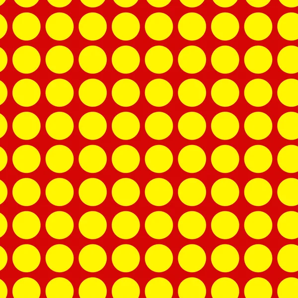 Popart Pointillist Pointillism Seamless Red Yellow Circle Vector — 스톡 벡터