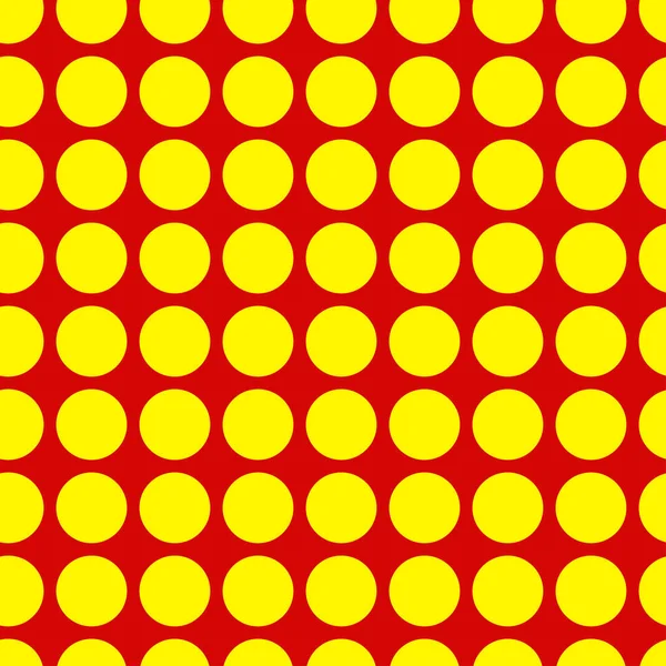 Popart Pointillist Pointillism Seamless Red Yellow Circle Vector — 스톡 벡터