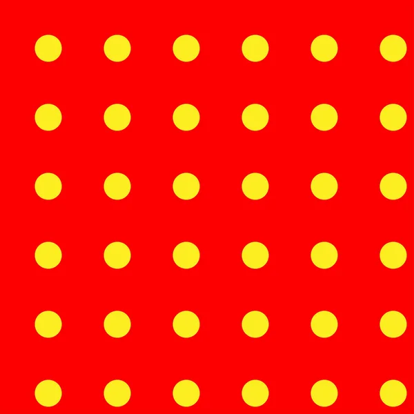 爆米花 点画主义无缝红色 黄色圆圈 点缀图案 圆圈背景 — 图库矢量图片