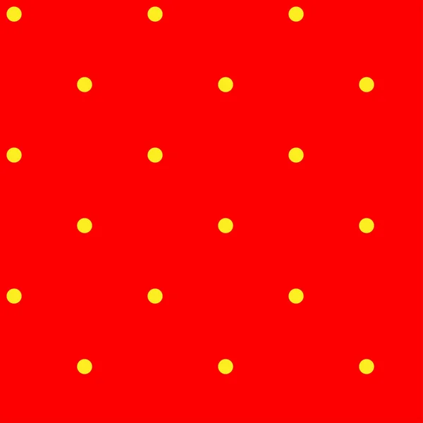 爆米花 点画主义无缝红色 黄色圆圈 点缀图案 圆圈背景 — 图库矢量图片