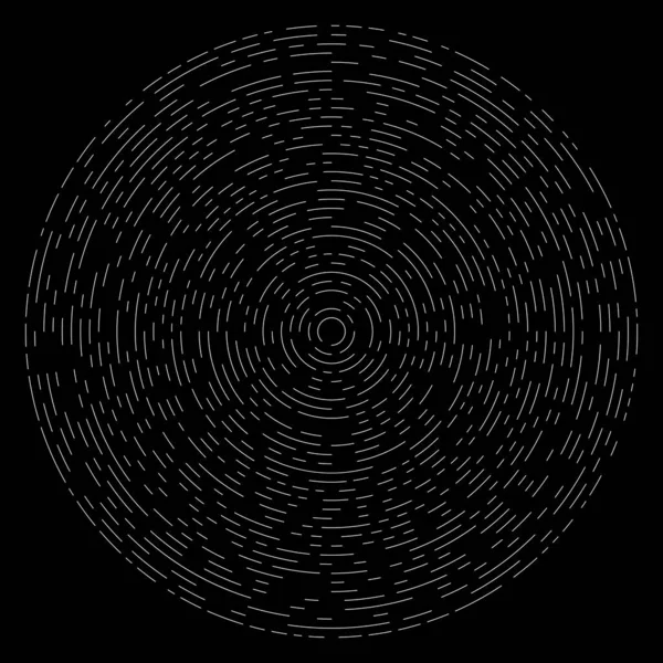 Lignes Radiales Rayonnantes Élément Éclatement Abstrait Volute Tourbillonnante Concentrique Rayures — Image vectorielle