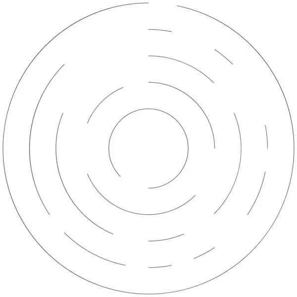 Radiale Stralende Lijnen Abstracte Barsten Element Concentrische Draaikolk Helix Verspreidende — Stockvector