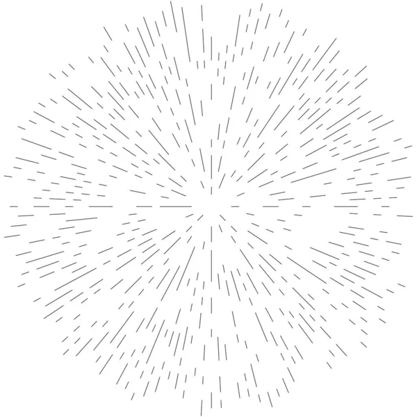 Líneas Radiales Irradiantes Elemento Explosión Abstracta Giro Concéntrico Voluta Hélice — Archivo Imágenes Vectoriales