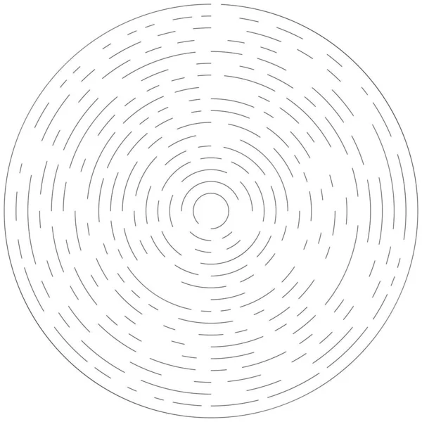 Líneas Radiales Irradiantes Elemento Explosión Abstracta Giro Concéntrico Voluta Hélice — Vector de stock