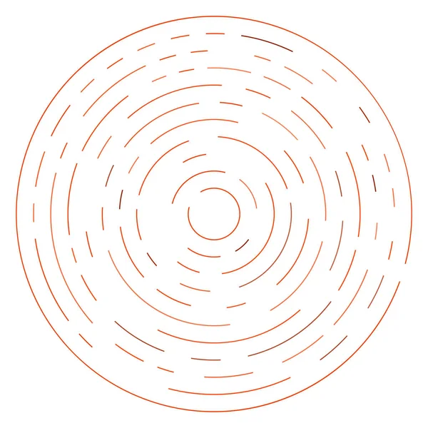 Lignes Radiales Rayonnantes Élément Éclatement Abstrait Volute Tourbillonnante Concentrique Rayures — Image vectorielle