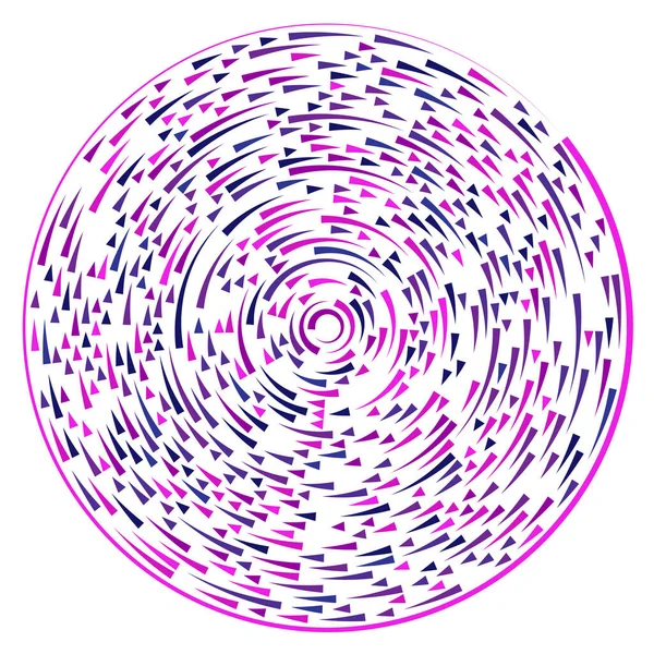 Lignes Radiales Rayonnantes Élément Éclatement Abstrait Volute Tourbillonnante Concentrique Rayures — Image vectorielle