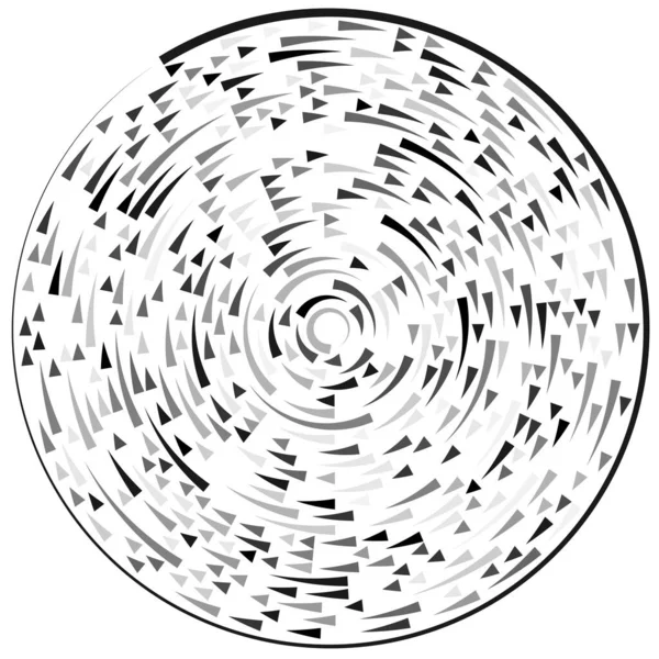 Radiális Sugárzó Vonalak Absztrakt Kitörési Elem Koncentrikus Örvényrög Spirálcsíkok Körkörös — Stock Vector