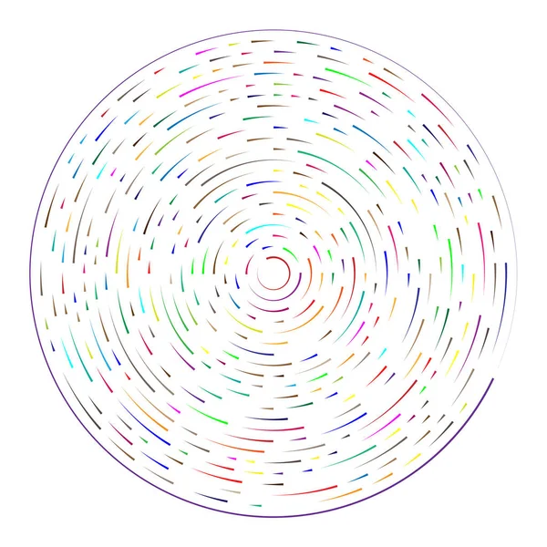 Radiális Sugárzó Vonalak Absztrakt Kitörési Elem Koncentrikus Örvényrög Spirálcsíkok Körkörös — Stock Vector