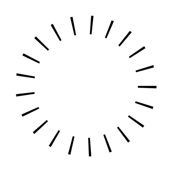 Cirkulär Radial Strålningslinjer Strålar Strålar Geometrisk Cirkel Vektor Illustration Cyklisk — Stock vektor