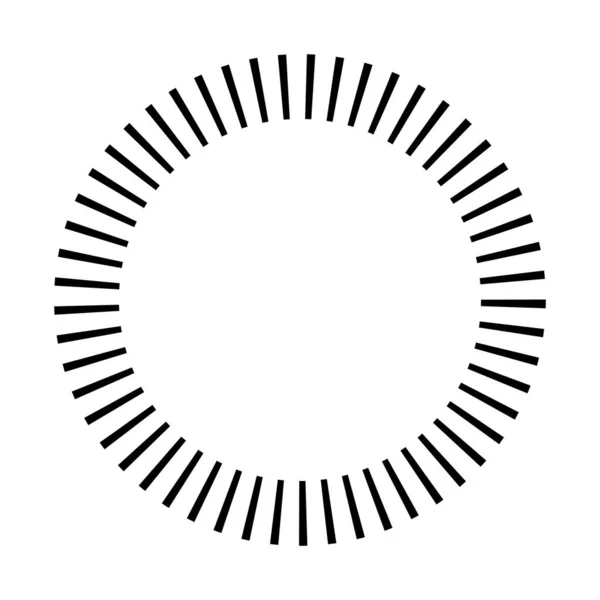 Круговые Радиальные Излучающие Линии Лучи Лучи Геометрическая Векторная Иллюстрация Круга — стоковый вектор