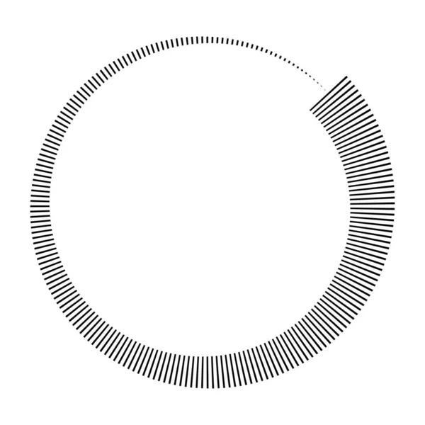 Cirkelvormige Radiale Stralende Lijnen Stralen Stralen Geometrische Cirkel Vector Illustratie — Stockvector