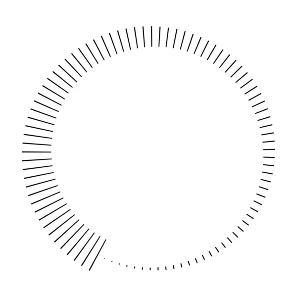 Circular Radial Radiating Lines Beams Rays Geometric Circle Vector Illustration — Stock Vector