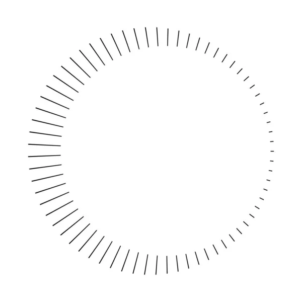 Circular Radial Linhas Radiantes Vigas Raios Ilustração Vetorial Círculo Geométrico —  Vetores de Stock