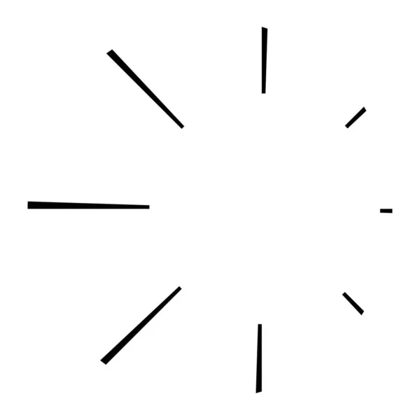 Cirkulär Radial Strålningslinjer Strålar Strålar Geometrisk Cirkel Vektor Illustration Cyklisk — Stock vektor