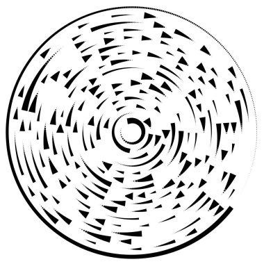 Radikal, yayılan çizgiler soyut patlama elementi. Konsantrik girdap volt, sarmal yayılan şeritler. Dairesel, döngüsel şeritler, çizgiler daire şeklinde. Çevir, döndür, döndür, döndür.