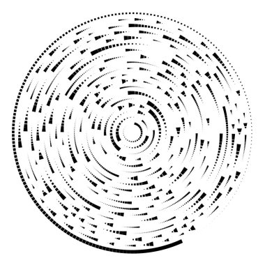 Radikal, yayılan çizgiler soyut patlama elementi. Konsantrik girdap volt, sarmal yayılan şeritler. Dairesel, döngüsel şeritler, çizgiler daire şeklinde. Çevir, döndür, döndür, döndür.