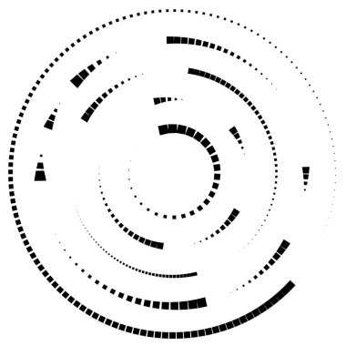 Radikal, yayılan çizgiler soyut patlama elementi. Konsantrik girdap volt, sarmal yayılan şeritler. Dairesel, döngüsel şeritler, çizgiler daire şeklinde. Çevir, döndür, döndür, döndür.