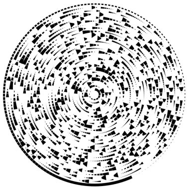 Radikal, yayılan çizgiler soyut patlama elementi. Konsantrik girdap volt, sarmal yayılan şeritler. Dairesel, döngüsel şeritler, çizgiler daire şeklinde. Çevir, döndür, döndür, döndür.