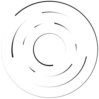 Radikal, yayılan çizgiler soyut patlama elementi. Konsantrik girdap volt, sarmal yayılan şeritler. Dairesel, döngüsel şeritler, çizgiler daire şeklinde. Çevir, döndür, döndür, döndür.