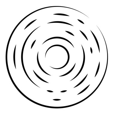 Radikal, yayılan çizgiler soyut patlama elementi. Konsantrik girdap volt, sarmal yayılan şeritler. Dairesel, döngüsel şeritler, çizgiler daire şeklinde. Çevir, döndür, döndür, döndür.