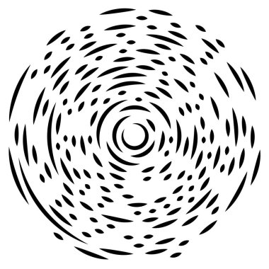 Radikal, yayılan çizgiler soyut patlama elementi. Konsantrik girdap volt, sarmal yayılan şeritler. Dairesel, döngüsel şeritler, çizgiler daire şeklinde. Çevir, döndür, döndür, döndür.