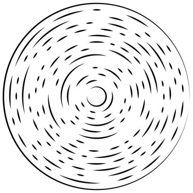 Radikal, yayılan çizgiler soyut patlama elementi. Konsantrik girdap volt, sarmal yayılan şeritler. Dairesel, döngüsel şeritler, çizgiler daire şeklinde. Çevir, döndür, döndür, döndür.