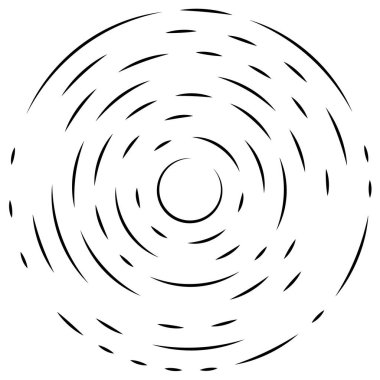 Radikal, yayılan çizgiler soyut patlama elementi. Konsantrik girdap volt, sarmal yayılan şeritler. Dairesel, döngüsel şeritler, çizgiler daire şeklinde. Çevir, döndür, döndür, döndür.