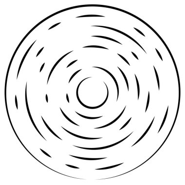 Radikal, yayılan çizgiler soyut patlama elementi. Konsantrik girdap volt, sarmal yayılan şeritler. Dairesel, döngüsel şeritler, çizgiler daire şeklinde. Çevir, döndür, döndür, döndür.