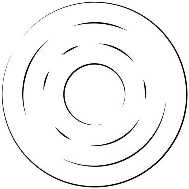 Radikal, yayılan çizgiler soyut patlama elementi. Konsantrik girdap volt, sarmal yayılan şeritler. Dairesel, döngüsel şeritler, çizgiler daire şeklinde. Çevir, döndür, döndür, döndür.