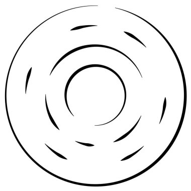 Radikal, yayılan çizgiler soyut patlama elementi. Konsantrik girdap volt, sarmal yayılan şeritler. Dairesel, döngüsel şeritler, çizgiler daire şeklinde. Çevir, döndür, döndür, döndür.