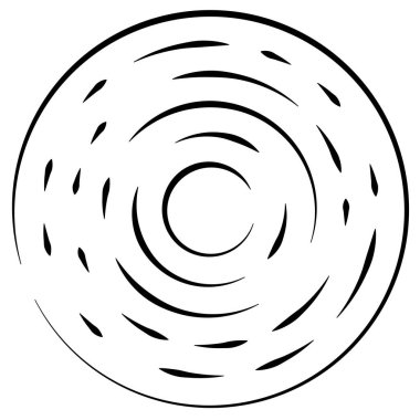 Radikal, yayılan çizgiler soyut patlama elementi. Konsantrik girdap volt, sarmal yayılan şeritler. Dairesel, döngüsel şeritler, çizgiler daire şeklinde. Çevir, döndür, döndür, döndür.