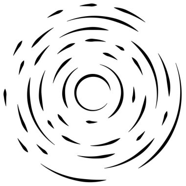 Radikal, yayılan çizgiler soyut patlama elementi. Konsantrik girdap volt, sarmal yayılan şeritler. Dairesel, döngüsel şeritler, çizgiler daire şeklinde. Çevir, döndür, döndür, döndür.