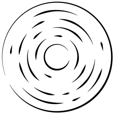 Radikal, yayılan çizgiler soyut patlama elementi. Konsantrik girdap volt, sarmal yayılan şeritler. Dairesel, döngüsel şeritler, çizgiler daire şeklinde. Çevir, döndür, döndür, döndür.