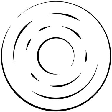 Radikal, yayılan çizgiler soyut patlama elementi. Konsantrik girdap volt, sarmal yayılan şeritler. Dairesel, döngüsel şeritler, çizgiler daire şeklinde. Çevir, döndür, döndür, döndür.