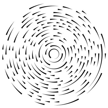 Radikal, yayılan çizgiler soyut patlama elementi. Konsantrik girdap volt, sarmal yayılan şeritler. Dairesel, döngüsel şeritler, çizgiler daire şeklinde. Çevir, döndür, döndür, döndür.