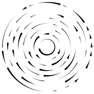 Radikal, yayılan çizgiler soyut patlama elementi. Konsantrik girdap volt, sarmal yayılan şeritler. Dairesel, döngüsel şeritler, çizgiler daire şeklinde. Çevir, döndür, döndür, döndür.