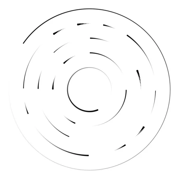 Radiale Strahlende Linien Abstraktes Berstelement Konzentrisch Wirbelnde Volute Helix Die — Stockvektor