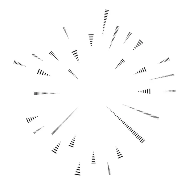 Radiális Sugárzó Vonalak Absztrakt Kitörési Elem Koncentrikus Örvényrög Spirálcsíkok Körkörös — Stock Vector