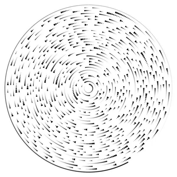 Lignes Radiales Rayonnantes Élément Éclatement Abstrait Volute Tourbillonnante Concentrique Rayures — Image vectorielle