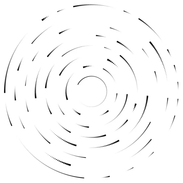 Radiale Strahlende Linien Abstraktes Berstelement Konzentrisch Wirbelnde Volute Helix Die — Stockvektor