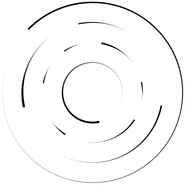 Radiale Strahlende Linien Abstraktes Berstelement Konzentrisch Wirbelnde Volute Helix Die — Stockvektor