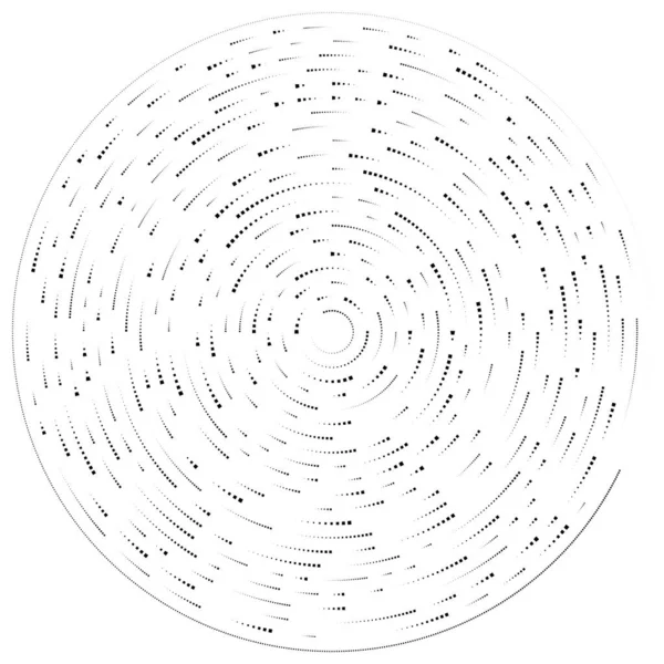 Lignes Radiales Rayonnantes Élément Éclatement Abstrait Volute Tourbillonnante Concentrique Rayures — Image vectorielle