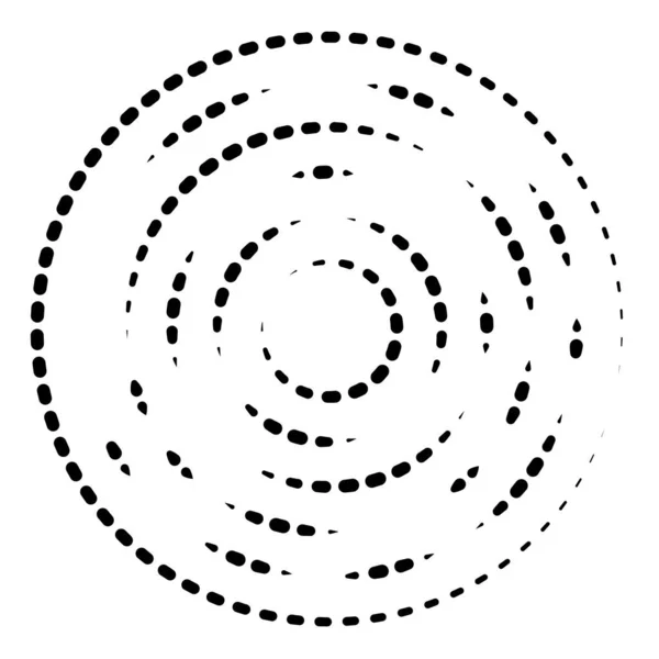 Lignes Radiales Rayonnantes Élément Éclatement Abstrait Volute Tourbillonnante Concentrique Rayures — Image vectorielle