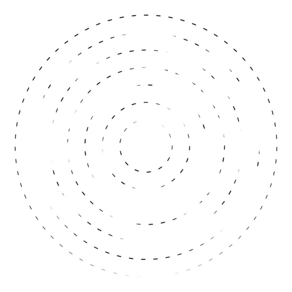 Lignes Radiales Rayonnantes Élément Éclatement Abstrait Volute Tourbillonnante Concentrique Rayures — Image vectorielle