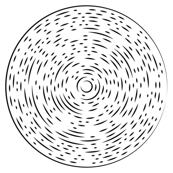 Radiális Sugárzó Vonalak Absztrakt Kitörési Elem Koncentrikus Örvényrög Spirálcsíkok Körkörös — Stock Vector